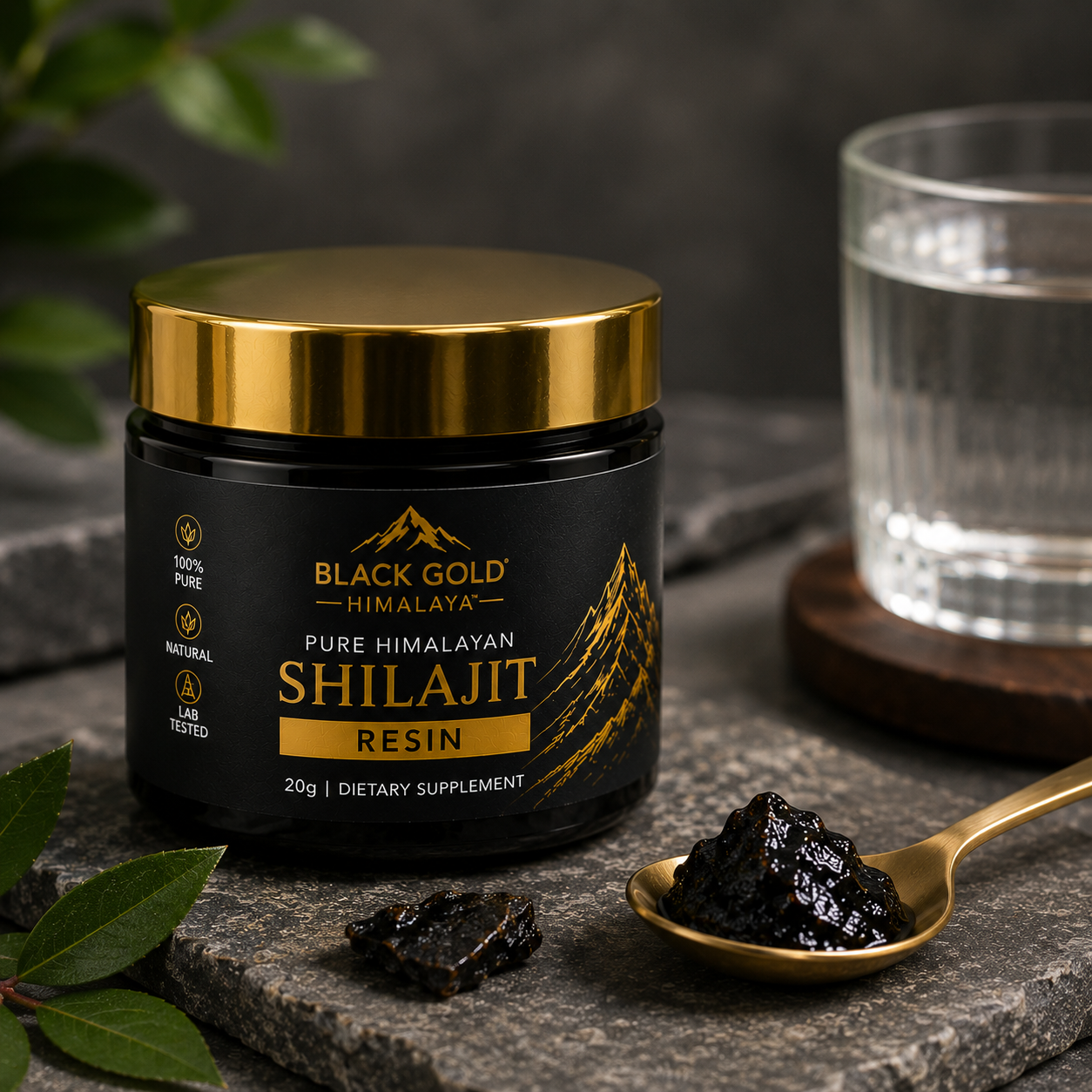 BLACK GOLD HIMALAYA™ Pure Himalayan Shilajit Resin | Premium Himalayan Source | Resin Form | Daily Wellness Ritual