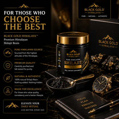 BLACK GOLD HIMALAYA™ Pure Himalayan Shilajit Resin | Premium Himalayan Source | Resin Form | Daily Wellness Ritual
