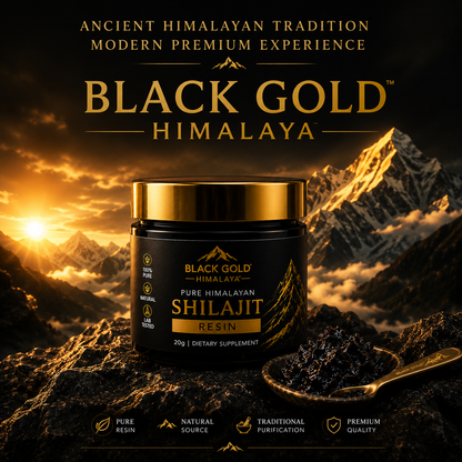 BLACK GOLD HIMALAYA™ Pure Himalayan Shilajit Resin | Premium Himalayan Source | Resin Form | Daily Wellness Ritual